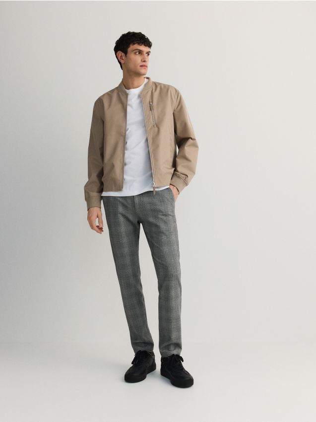 Reserved - Pantaloni chino slim - gri-neutru