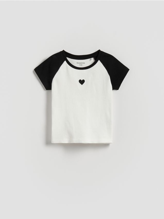 Rib knit T-shirt - RESERVED