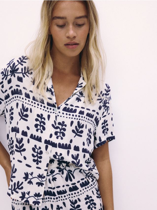 Patterned pajama top - RESERVED