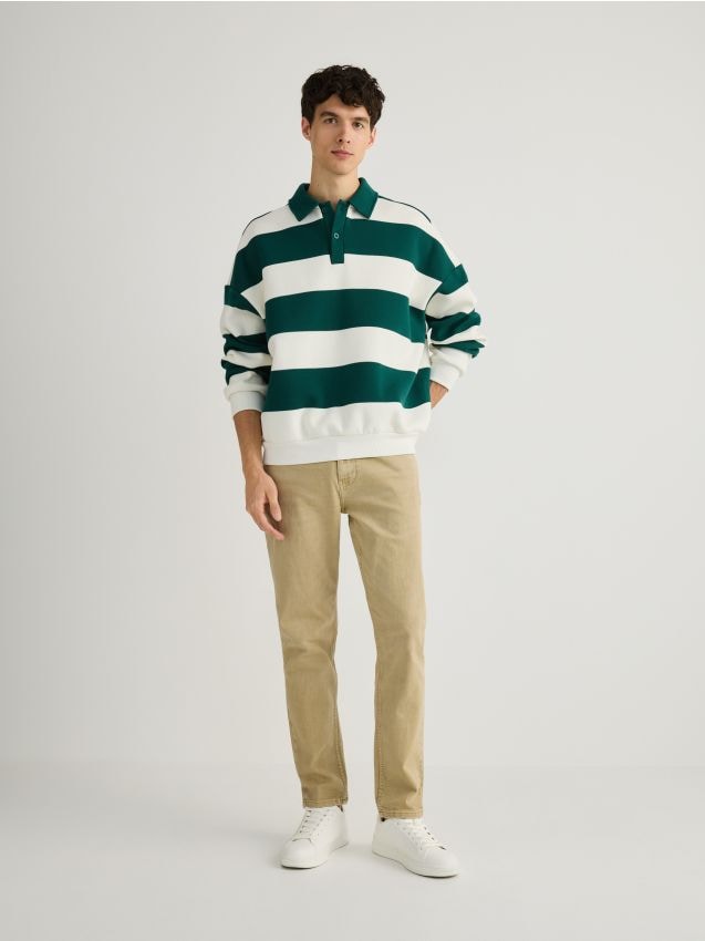 Boxy striped sweatshirt - RESERVED