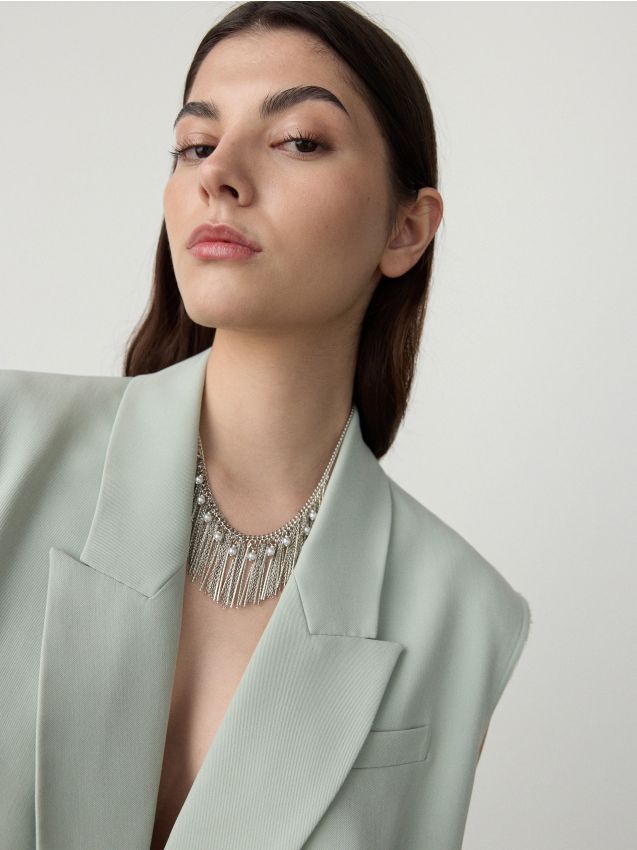 Faux pearl necklace - RESERVED