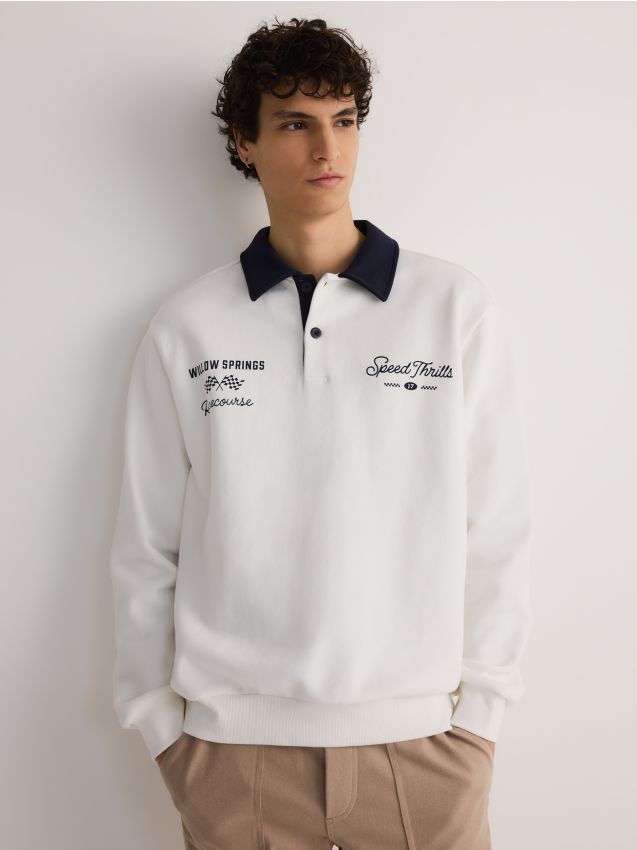 Collar sweatshirt - RESERVED