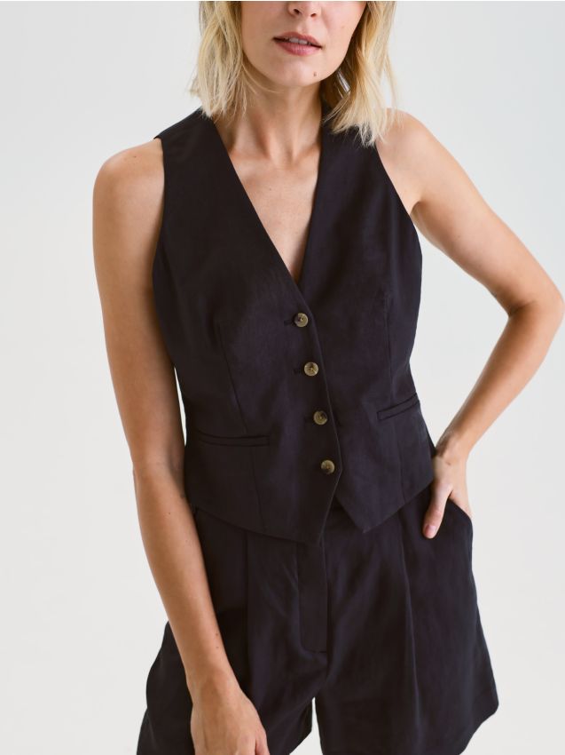 Linen vest - RESERVED
