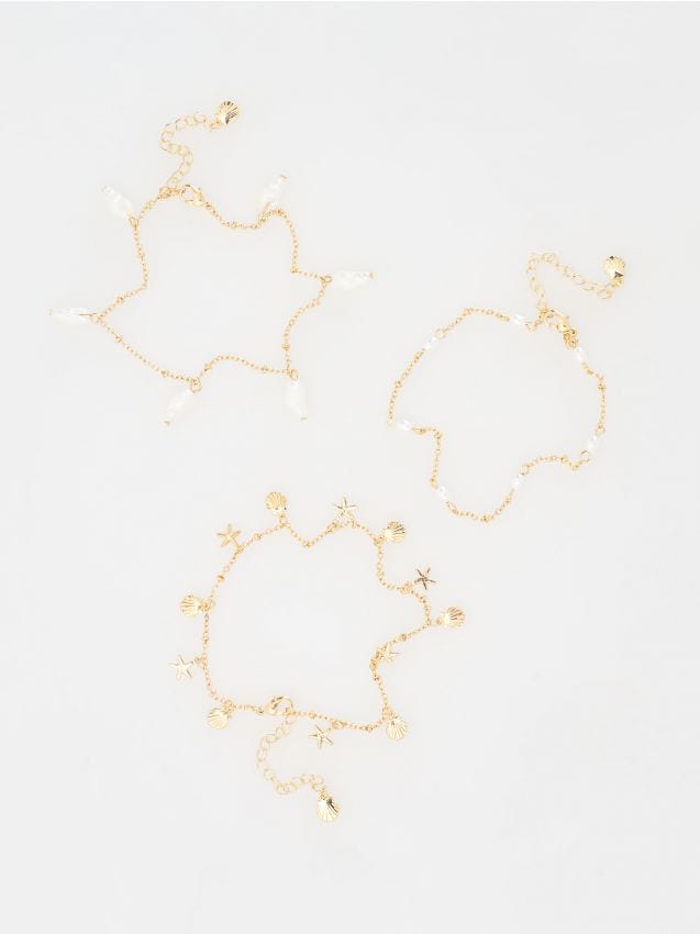 Reserved - ankle bracelet - auriu