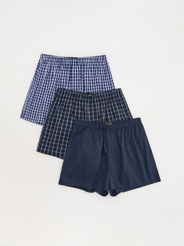 Reserved - Set de 3 perechi de boxeri loose - bleumarin