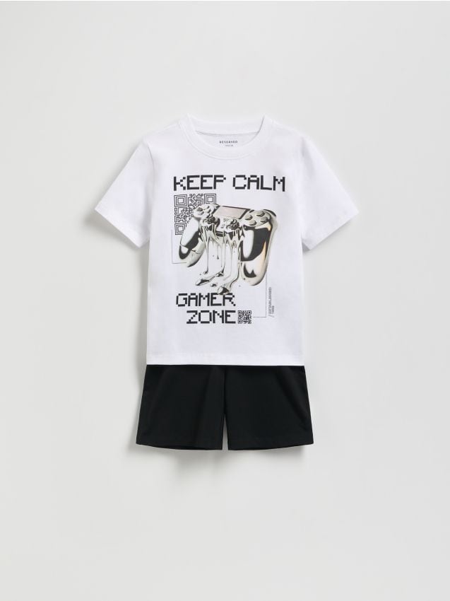 Printed cotton pyjama set - RESERVED