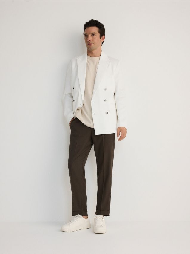 Reserved - pantaloni jogger slim fit - maro