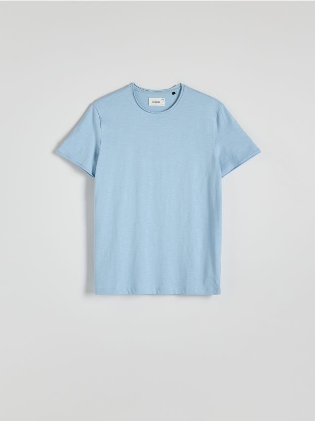 Reserved - tricou regular fit uni - albastru-pal