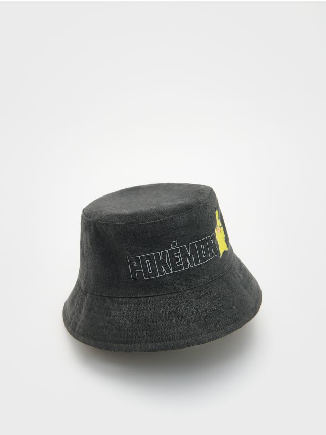 Reserved - Bucket hat Pokémon - gri-închis