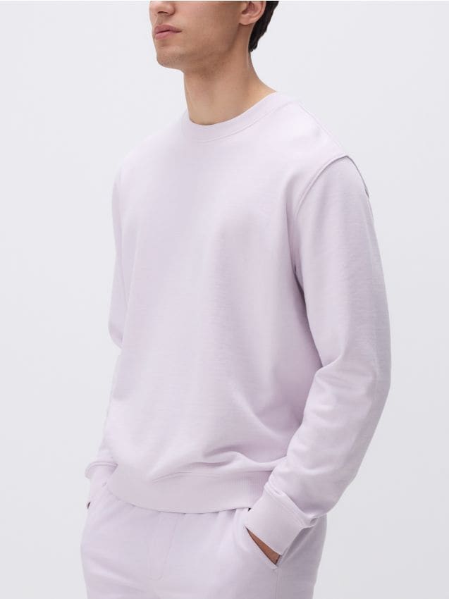 Reserved - Bluză sport regular fit, din bumbac - lavand Reserved - Bluză sport regular fit, din bumbac - lavand