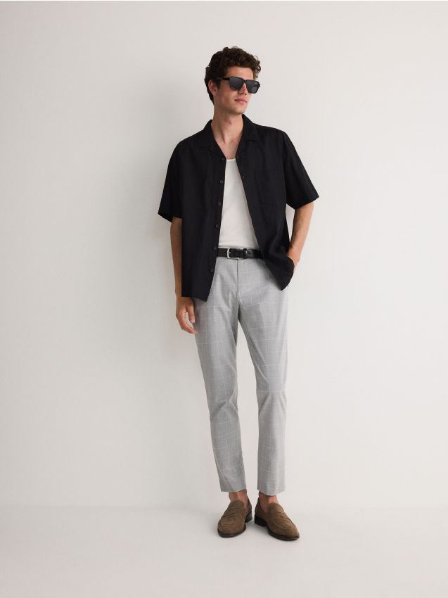 Reserved - pantaloni slim - gri deschis