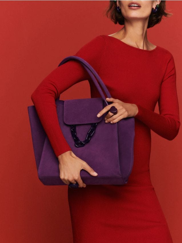 Suède shopper tas - RESERVED