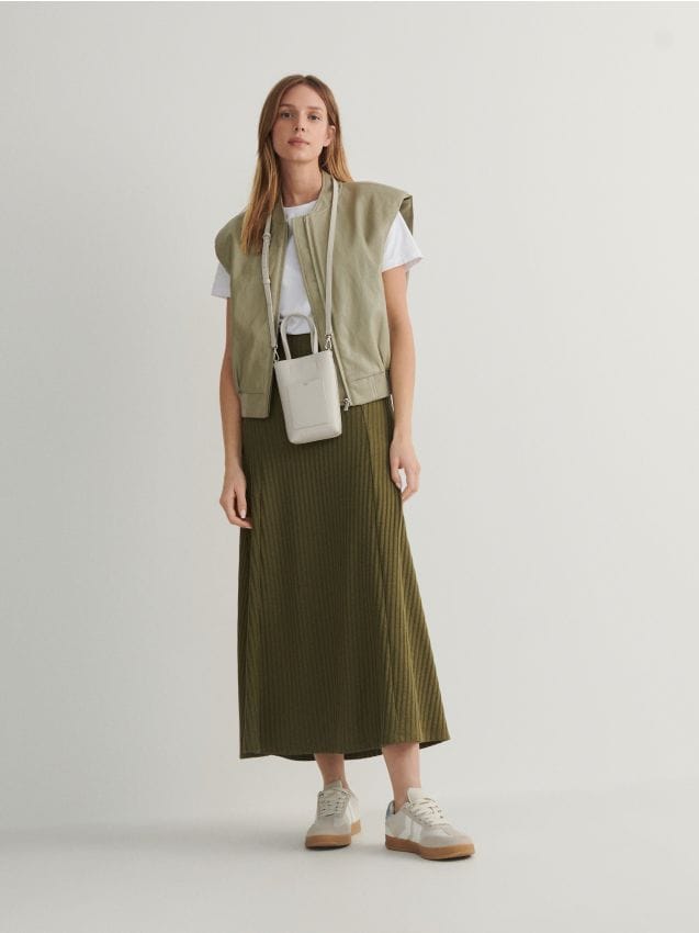 Rib knit midi skirt - RESERVED