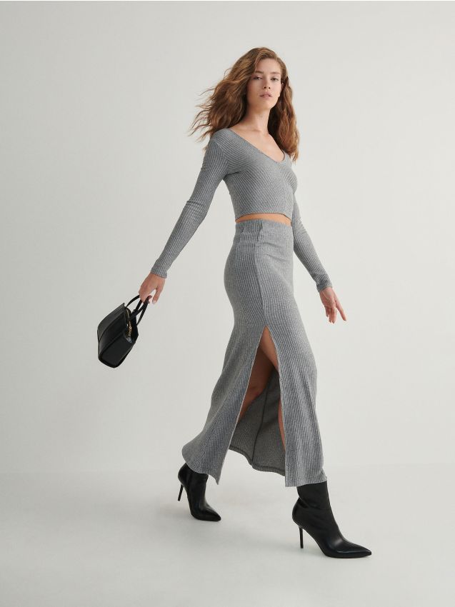 Skirt with metallic thread - RESERVED