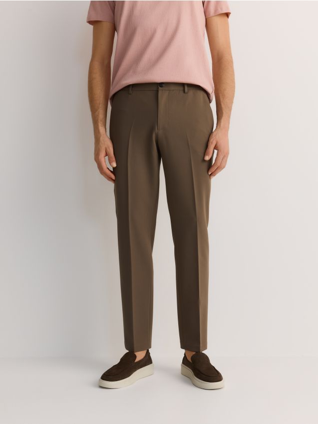 Kalhoty chino slim s příměsí viskózy - RESERVED
