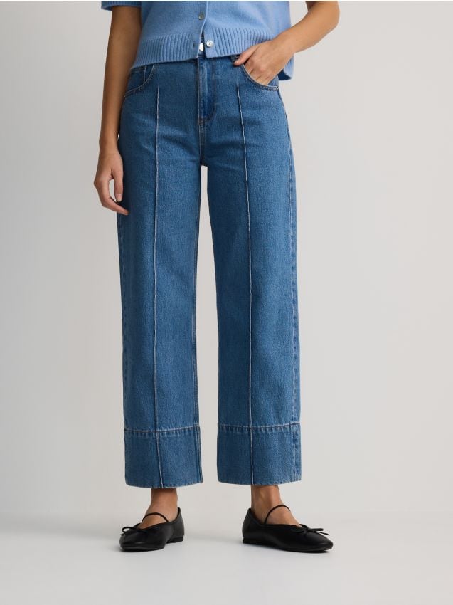 Jean straight leg avec surpiqûres - RESERVED