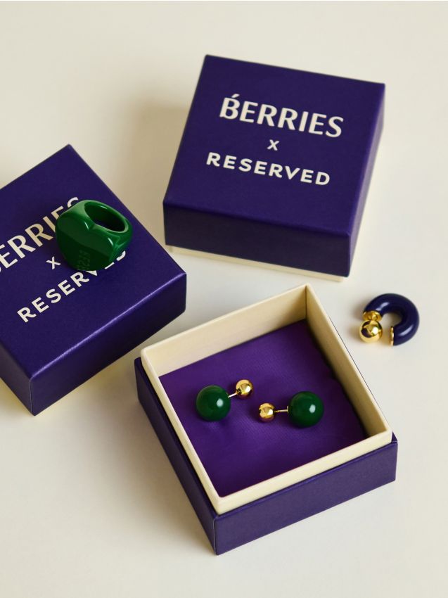 Reserved - EARRINGS - violet-închis