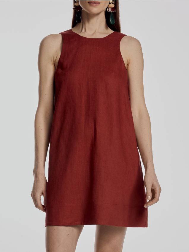 Linen blend dress - RESERVED