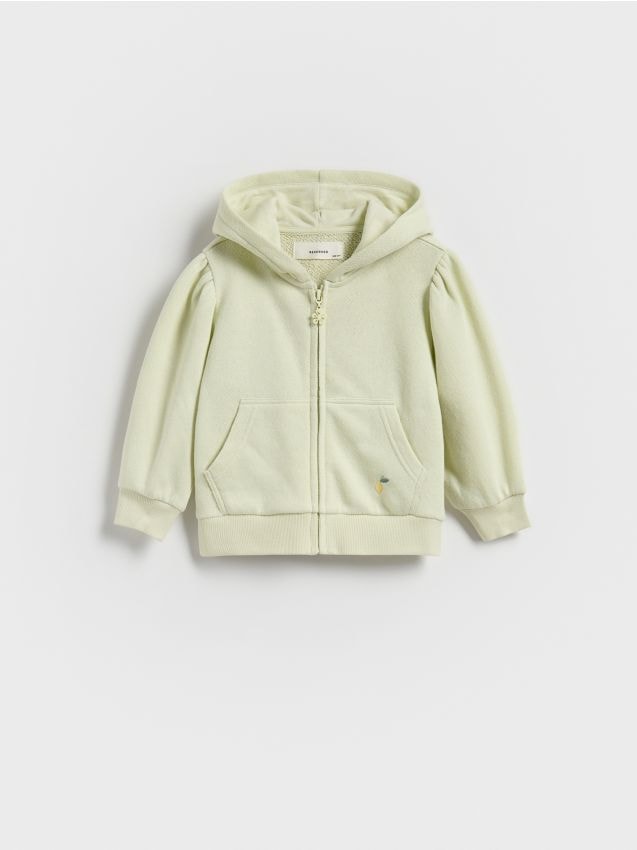 Cotton sweatshirt with embroidery - RESERVED