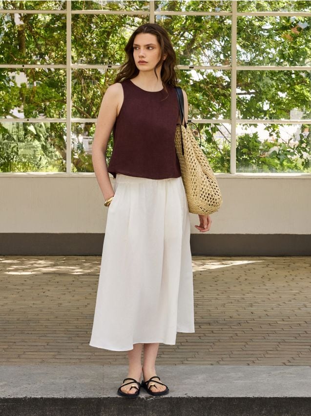 Linen rich skirt - RESERVED