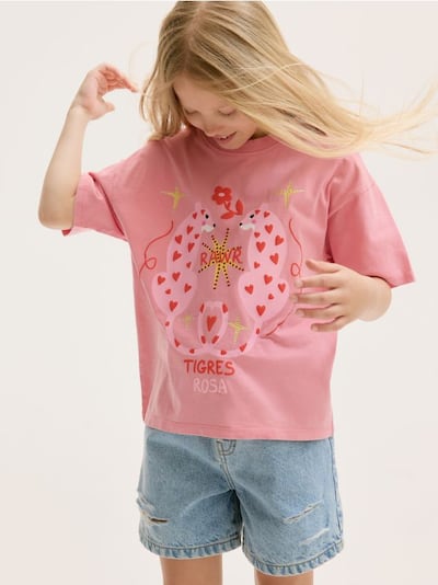 Baumwoll-T-Shirt mit Print
