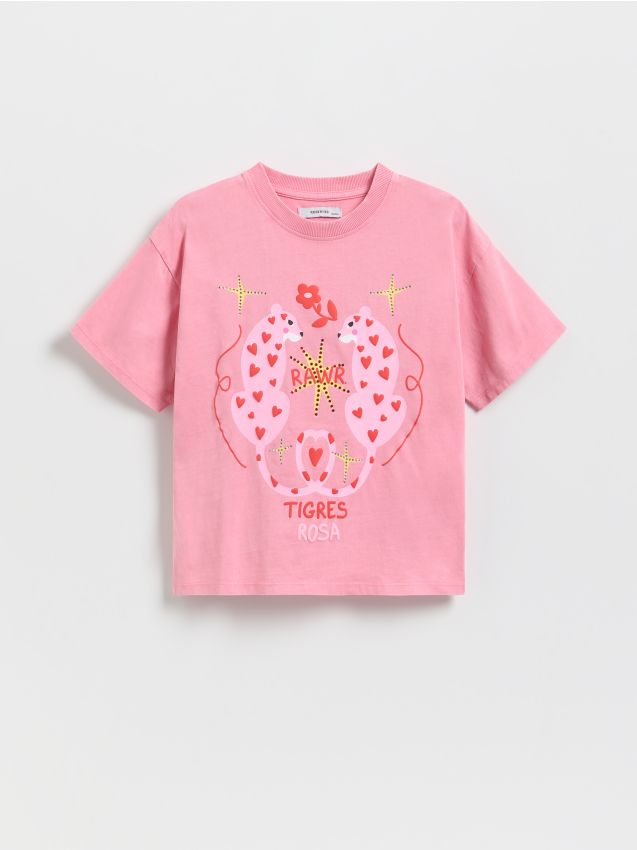 Baumwoll-T-Shirt mit Print - RESERVED