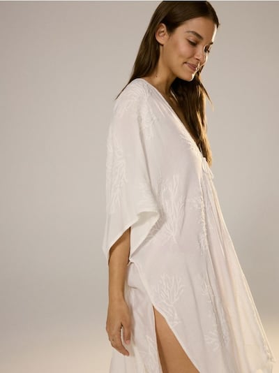 Beach cover up with embroidery detailing