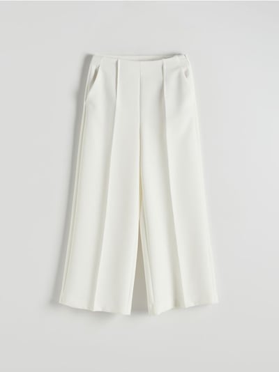 Culotte trousers with viscose blend