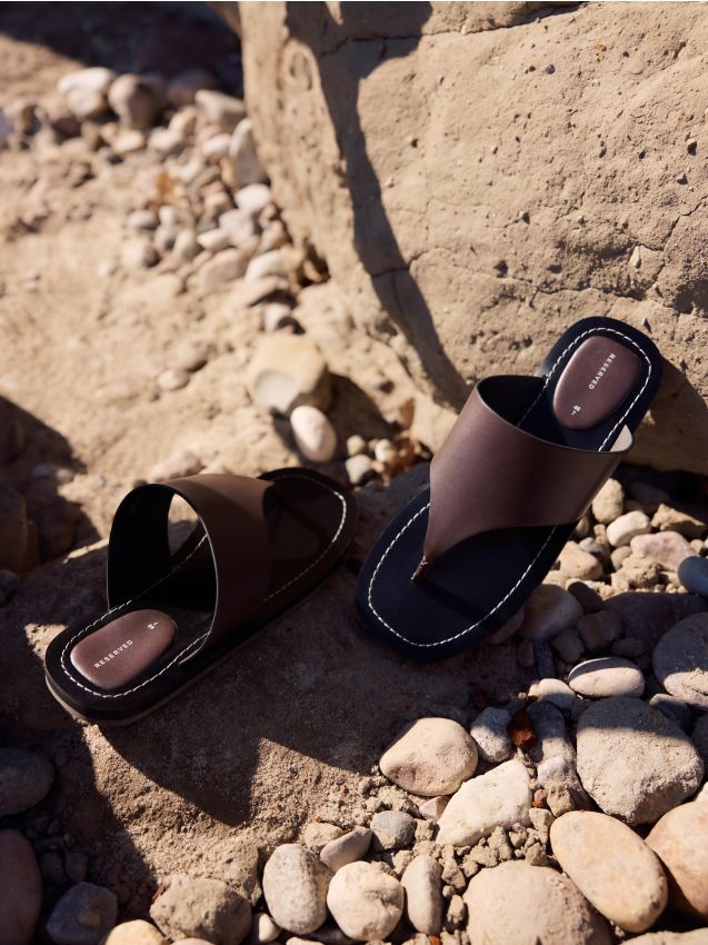 Leather rich sliders - RESERVED