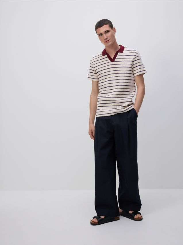 Regular fit poloshirt met structuur - RESERVED