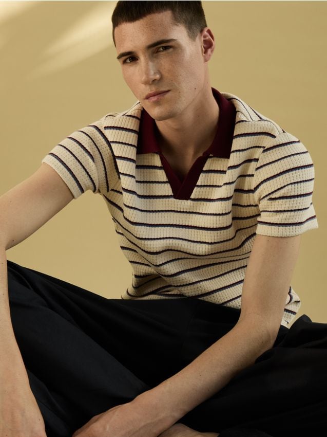 Regular fit poloshirt met structuur - RESERVED