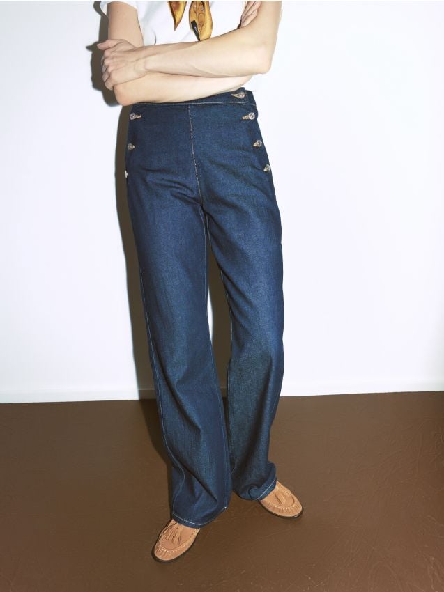 Jeansy wide leg - RESERVED