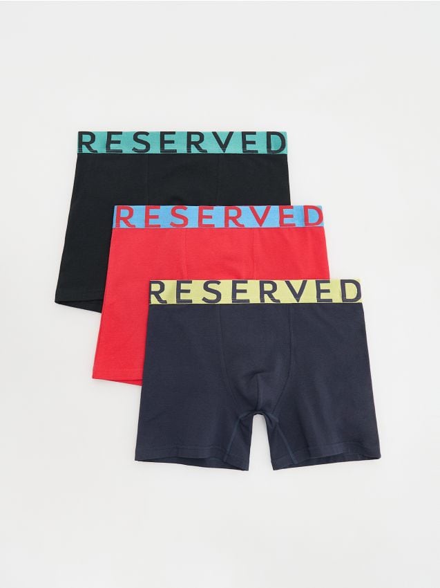 Reserved - Set de 3 perechi de boxeri long - bleumarin