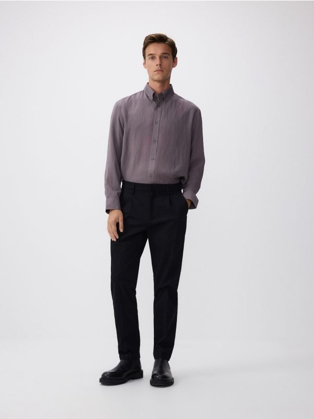 Reserved - MEN`S TROUSERS - negru