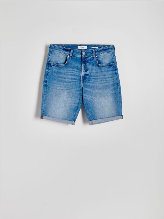 Reserved - pantaloni scurți slim din denim - albastru