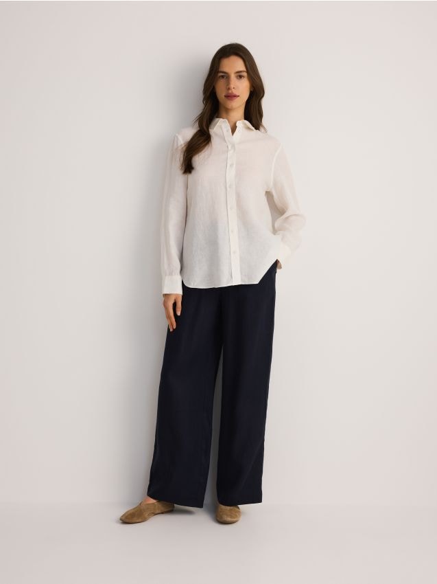Weite Leinenhose - RESERVED