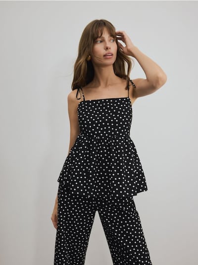 Polka dot cotton top