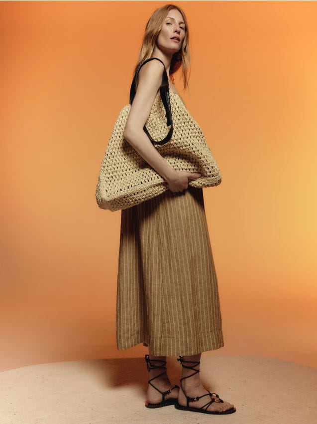Striped linen dress - RESERVED