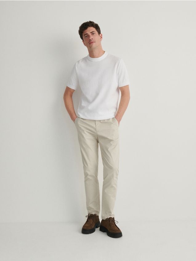 Reserved - Pantaloni chino regular fit - bej