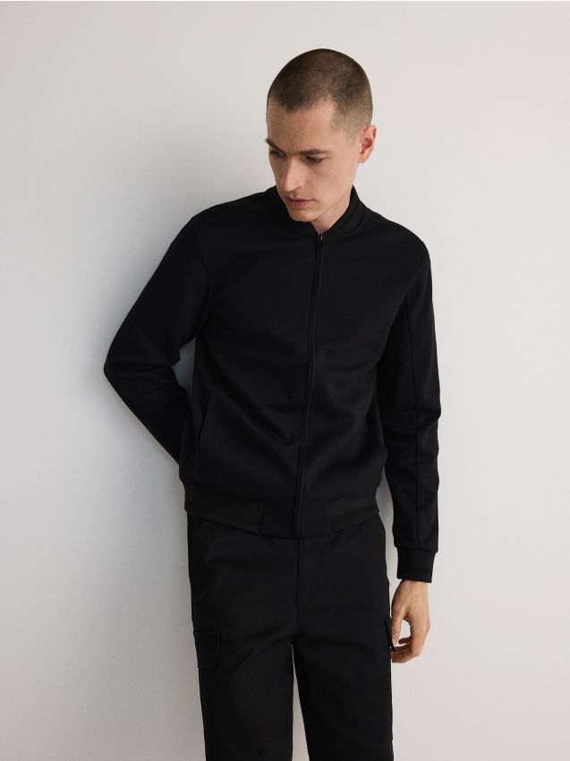 Reserved - bluză sport bomber - negru