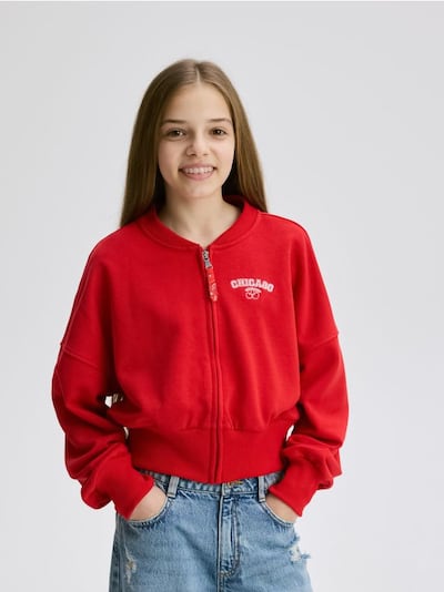 Bluza bomber z haftem