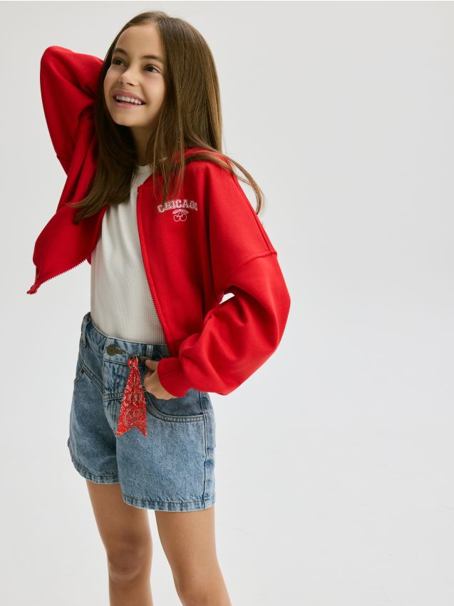 Sweat bomber avec détail brodé - RESERVED