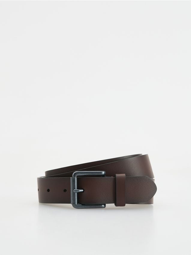 Leather belt with buckle - RESERVED