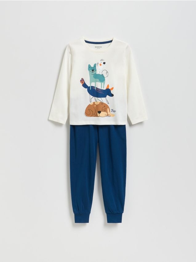 Pyjamassæt i to dele med print - RESERVED