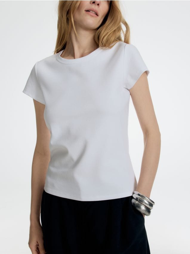 Mercerised cotton T-shirt - RESERVED