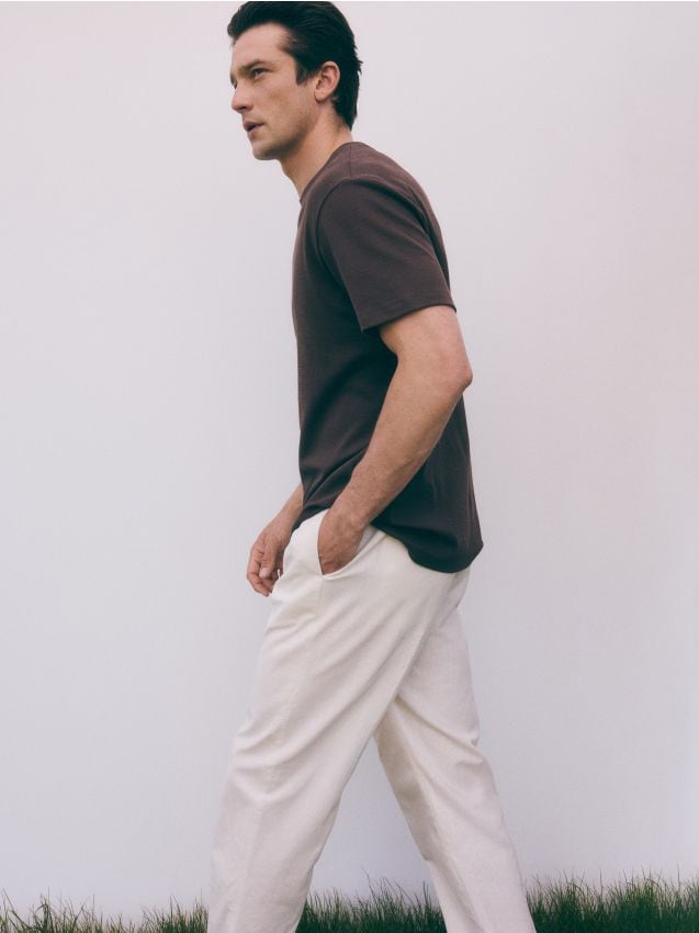 Linen rich joggers - RESERVED