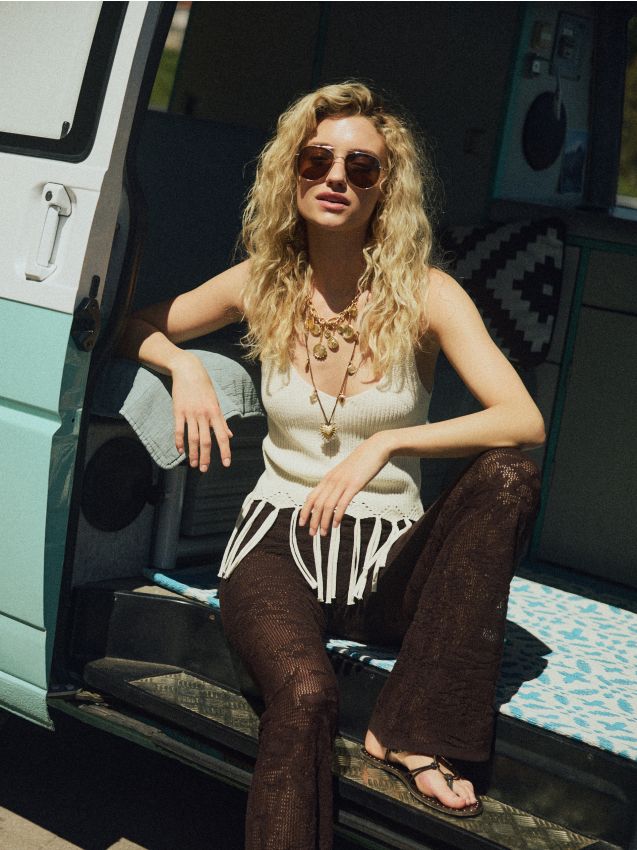 Short fringed top - RESERVED