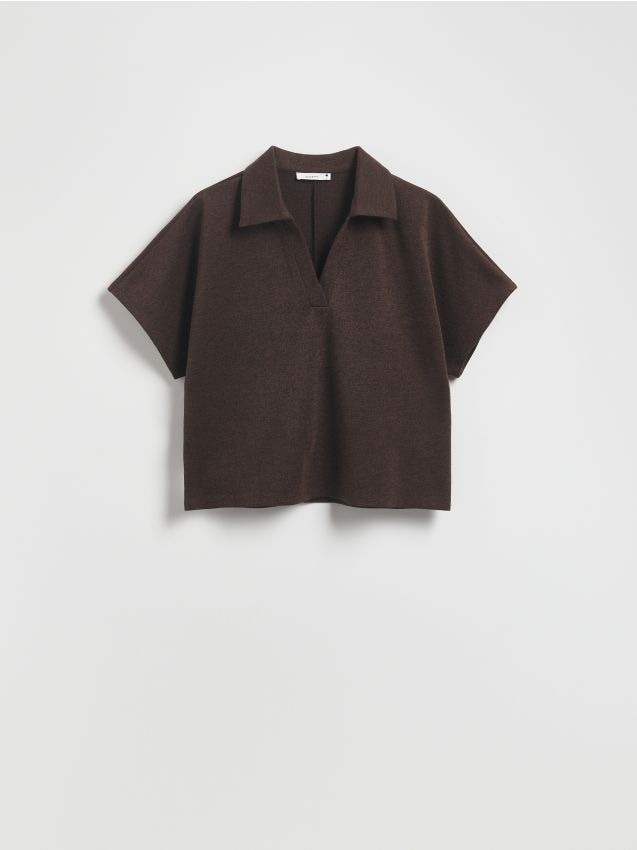 Blouse with open collar - RESERVED