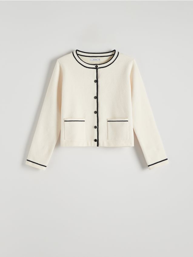 Reserved - cardigan cu buzunare - multicolor