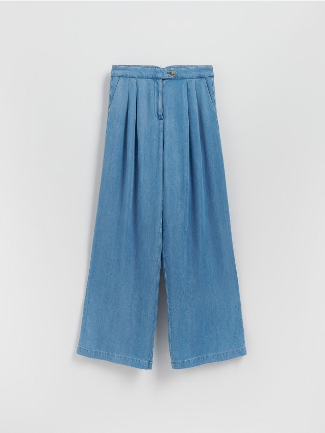Wide leg lyocell jeans - RESERVED